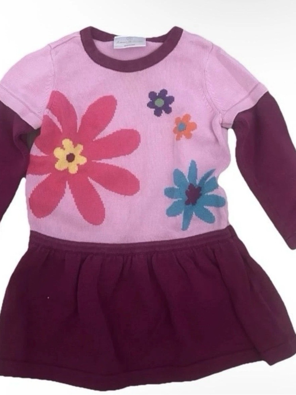 Toddler Girls Hanna Andersson Purple Sweater Dress Size 90 cm 3T